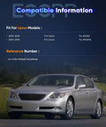 Lexus sedan with text overlay about compatible models for Front Hood Lift Supports Gas Springs For Lexus RX 350 2010 2015 And RX 450H
