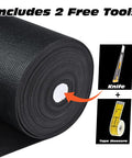 Heavy Duty Tool Box Drawer Liner Kit 16 Ft By 16 In Black PVC Non Slip Mat Thick Triple Layer Foam Cabinet Liner No Residue Reusable
