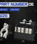 Durable Positive Battery Fuse Holder With Battery Terminal Connector for Nissan 350Z 370Z and other models, size details shown