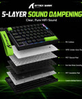 Dope One Handed Gaming Keyboard With Hall Effect Magnetic Switches, 36 Key Rapid Trigger Design, Snappy 8000Hz Polling Rate, Custom Rgb Effects, Wired Esports Controller Built For Slick Fps Shootouts And Rig Upgrades with layered sound dampening