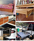 Heavy Duty Push To Open Drawer Slides With Soft Close Three Panel Fully Extendable Guides in various furniture applications