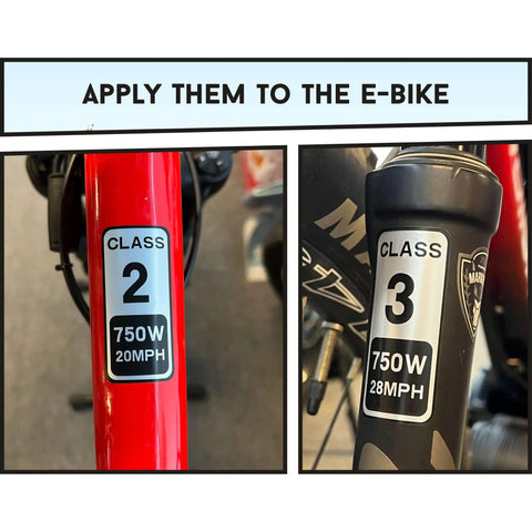 Six Pack Ebike Stickers For Electric Bikes Class 2 Labels For Ebike Identification Waterproof Decals For Frame Or Battery To Help You Identify Your Electric Bicycle
