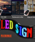 Bluetooth LED Matrix Panel With App Control And USB 5V Power Flexible LED Screen for cars, shops, and bar displays