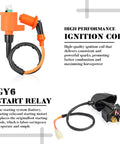 GY6 Beefed Up Performance Ignition Coil Kit With Regulator Rectifier CDI Box Solenoid Relay A7TC Spark Plug And Oil Filter