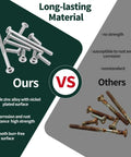 Comparison of bolts in All In One 121 Piece Furniture Hardware Kit With M6 Bolts In 20 40 60 And 80 Millimeter Sizes Cam Locks
