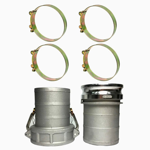 Heavy Duty Flat Lay Hose 6 Inch Diameter 300 Feet Long Sump Pump Discharge Backwash PVC Line Bar Camlock Fittings clamps