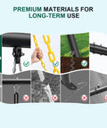 Comparison of premium materials used in Heavy Duty Swing Set With 600Lb Capacity For Backyard Fun, A Frame Metal Swing Set.