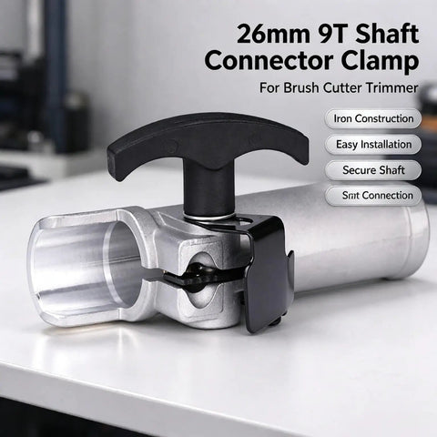 Hardcore Build 26Mm 9T Shaft Connector Joining Clamp Replacement Part Lawn Mowers Brush Cutters String Trimmers Hedge Tools