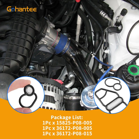 VTEC Solenoid Seal Kit Honda Upper And Lower Gasket Replacement For B16A2 B18C1 B18C5 GSR Type R DC Engine Models