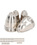 Heavy Duty 50 Piece Plasma Cutting Torch Consumable Kit With Copper Nozzles And Electrodes showing various copper nozzles for metalworking.
