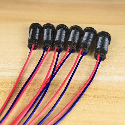 Six Pack Red Blue Green LED Indicator Pilot Lights 110V AC Panel Mount 10mm Hole Flame Retardant Plastic Shell A Real Workhorse For Industrial Equipment Electrical Panels Status Signaling Emergency Alerts And DIY Projects, six black wired lights
