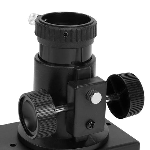 Reflector Telescope Focuser For 1.25 Inch Eyepiece With Adjustable Focus Tension And Locking Knob, black metal close-up