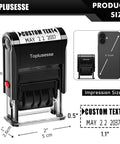 Self Inking Date Stamp With Signature Personalize Custom Date Stamp For Office Use With One Line Text In Multiple Fonts And Colors
