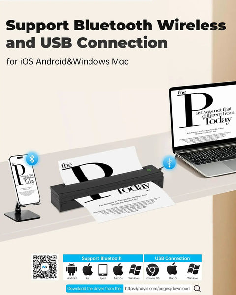 Portable Thermal Printer D80 Wireless For Travel And On The Go Inkless Printer That Really Works With iOS Android And Laptop