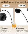 Comparison of Nissan Gas Cap Fuel Tank Cap OE-Like Replacement with other model, showing differences in material and design.