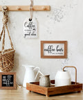 Three Piece Coffee Bar Decor Signs Set But First Coffee Wood Signs For Farmhouse Kitchen And Bar Tray Display Coffee Bar Love Is Brewing