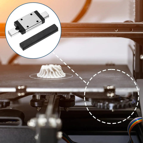 50Mm Linear Sliding Rail Guide With MGN7H Carriage Block And Mini Guide installed in 3D printer for high precision linear motion
