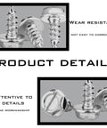 Close-up of 4 Piece 304 Stainless Steel License Plate Screw Kit With Slotted Bolts And Self Tapping Design For Secure Front Rear Car Truck Suv Mounting Silver Finish