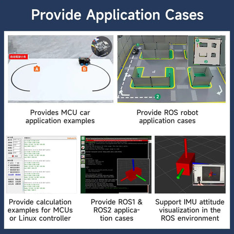 Versatile 9 Axis IMU Module With Accelerometer Gyroscope Magnetometer And Digital Motion Processor For AHRS Pitch Roll And Yaw Angles, The Go To Choice For Drones Robots And Balancing Vehicles. Application examples for MCU and ROS robots