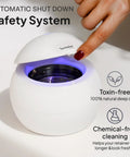 ShinePod Ultrasonic Retainer Cleaner With UV Light For Dental Pods Quick 5 Minute Deep Clean Bacteria Virus Plaque Removal Chemical Free Sanitizer For Braces Retainers And Aligners, open white pod