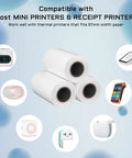 57mm Thermal Paper Rolls, White, Non Adhesive, 10 Roll Pack For Mini Printers And Instant Cams, 8.5m Each Roll, 30mm Diameter Core 0.6in, BPA/BPS Free, Fade Resistant, Images Last Up To 10 Years. Compatible with most mini printers and receipt printers