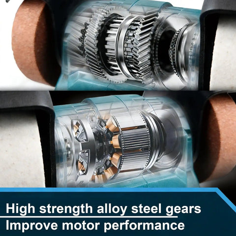 Heavy Duty 150W Bench Grinder With Lithium Battery And Full Copper Motor. 5500Rpm Portable Polisher internal alloy gears.