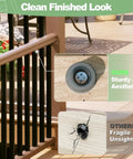 Top Shelf 100 Pack 26 Inch Black Aluminum Deck Balusters Built Like A Brick With Zero Fuss Powder Coat, showing sturdy connections on a deck.