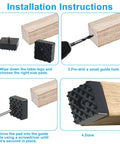 Installation process of Square Rubber Feet Furniture Pads 25 Pack 1.18 Inch Non Slip Screw On Chair Leg Protectors for Hardwood Floors