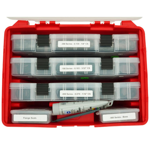 Max Truck O Ring Kit For Service Trucks And Hydraulic Repair, 70 And 90 Duro Buna N O Rings, 1,415 Piece Assortment