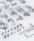 360 Piece Set Screw Kit 25 Size Metric And SAE Allen Screws For Bathroom Fixtures 304 Stainless Steel Internal Hex
