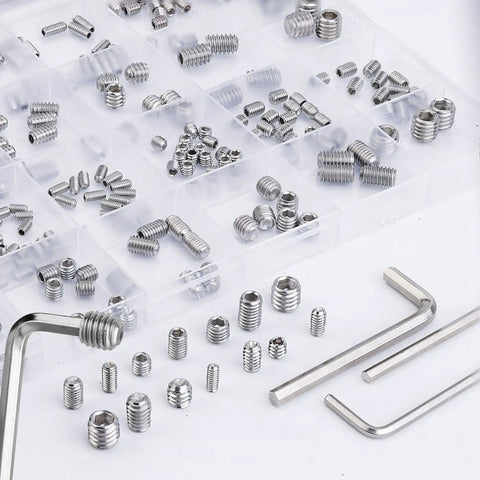 360 Piece Set Screw Kit 25 Size Metric And SAE Allen Screws For Bathroom Fixtures 304 Stainless Steel Internal Hex
