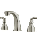 Avalon Two Handle 8 Inch Widespread Bathroom Faucet In Brushed Nickel, Water Efficient Model With Included Valve And Cartridge, All Metal Pop Up Drain Assembly, Durable Finish, Easy Deck Installation