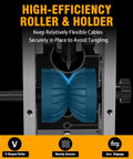 Heavy Duty Wire Stripper Machine With Hand Crank Or Drill Power showcasing high-efficiency roller and holder in action