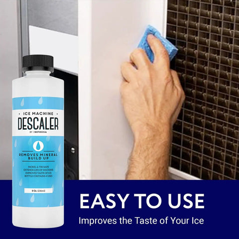 Ice Maker Cleaner And Descaler 8 Oz Liquid Nickel Safe No Fuss Deep Clean Removes Scale And Mineral Buildup Compatible With Scotsman Manitowoc And More Keeps Ice Fresh And Clear bottle with hand cleaning ice machine