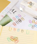 80 Pcs Heart Shaped Paper Clips Metal Journaling Clamps Colorful Cute Clips For Women Creative Organization And Note Sorting Decor