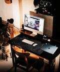Extra Large Waterproof Gaming Mouse Pad With Stitched Edges 31.5 Inch By 15.7 Inch on office desk with computer setup