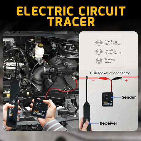 Open And Short Finder For Automotive Circuits Circuit Tester And Tone Generator Wire Tracer For 6 To 42V Cars Cable Breaker Locator Fault Finder Tool For Pro Grade Diagnostic And Easy DIY Friendly Wire Tracing Behind Panels