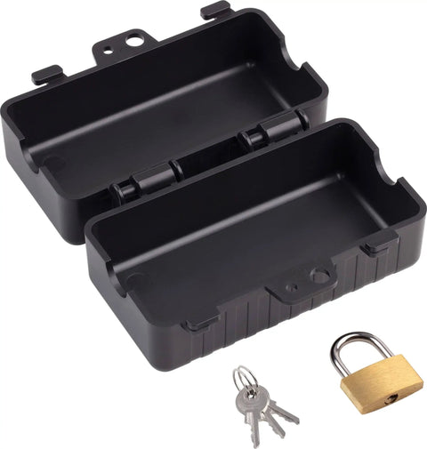 Indoor Plug Safe Box With Lockable Safe Compartment Measures 120 X 60 X 60 mm IP20 For Cables Up To 18 mm Thick Includes Padlock And Keys