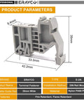 DIN Rail End Stopper Bracket For 35mm Wide Guide Rail Terminal Blocks Screw Clamp End Fixing Block Built Tough PA66 Nylon Fire Retardant
