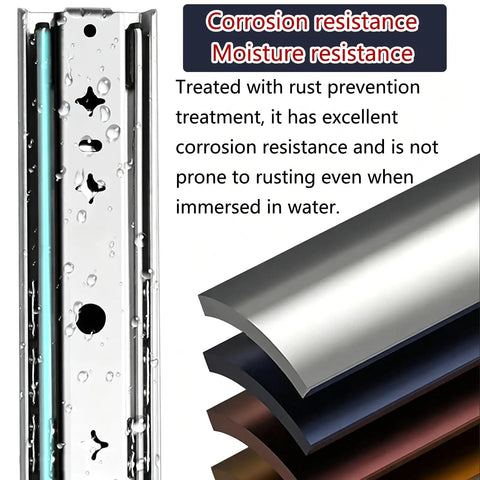 Locking Heavy Duty Drawer Slides 1 Pair Side Mount Ball Bearing Full Extension Cold-Rolled Steel Rails Tough Toolbox Hardware showing moisture resistance.
