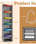 Two Pack Six Shelf Weekly Kids Clothes Organizer with side pockets, 47 inch tall, labeled for Monday to Friday and weekend storage
