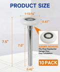 10 Pack 7 Inch Stem 2 Inch Sealed Nylon Garage Door Rollers Ultra Quiet Long Lasting High Load Uses 6200 Double Seals
