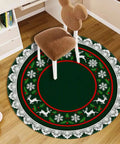 Heavy Duty Round Furniture Pad For Hardwood Floors With Tough As Nails Polyester Cover And Non Skid Base Built For Smooth Gliding Action Around Office Desks Gaming Rooms And Home Spaces under a chair on wooden floor