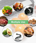 Multiple uses of 200 Pcs 6x10 Inch BPA Free Vacuum Sealer Bags Precut for all vacuum sealer machines, preserving various foods.