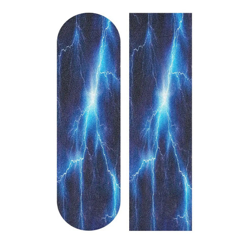 Electric Blue Lightning Skateboard Grip Tape 33 X 9 In Waterproof Tearproof Non Slip Bubble Free Longboard Grip Tape for Scooters Boys and Girls High Friction Emery PVC Surface Easy Install