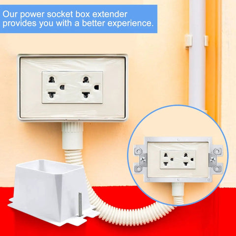 30 Pack Electrical Outlet Box Extenders With 60 Screws For 1-Gang Boxes, installed view, shows power switch receptacles