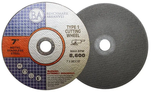 7 Inch Aluminum Oxide Thin Type 1 Cut Off Wheel For Metal And Stainless Steel With Seven Eighths Inch Arbor Angle Grinder Disc 0.045 Inch Thick Cutting Wheel 25 Pack For Metal Fabrication