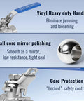 Two Pack Three Fourth Inch NPT Female Stainless Steel 304 Full Port Ball Valves Locking Handle Heavy Duty Shut Off details