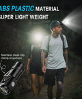 Rechargeable Mini Flashlights With Magnetic Base Twin Pack used by hikers, ABS plastic, bright 3 LED EDC lights with belt clip, 4 modes