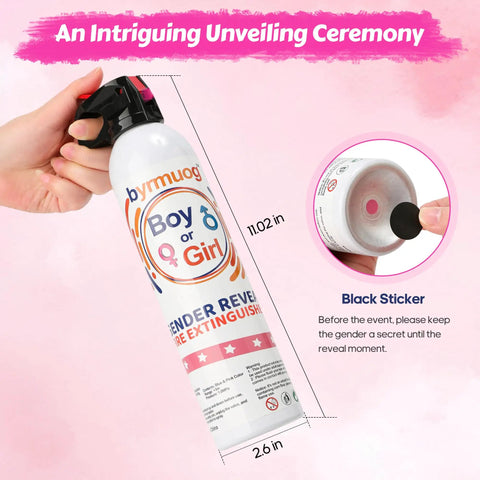 Epic Gender Reveal Fire Extinguisher 2 Pack Color Powder Blaster With Biodegradable Smoke For Baby Shower Party Supplies 11.02" tall.